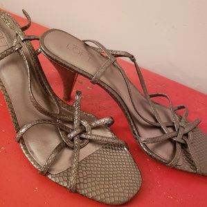 Strappy silver sandals